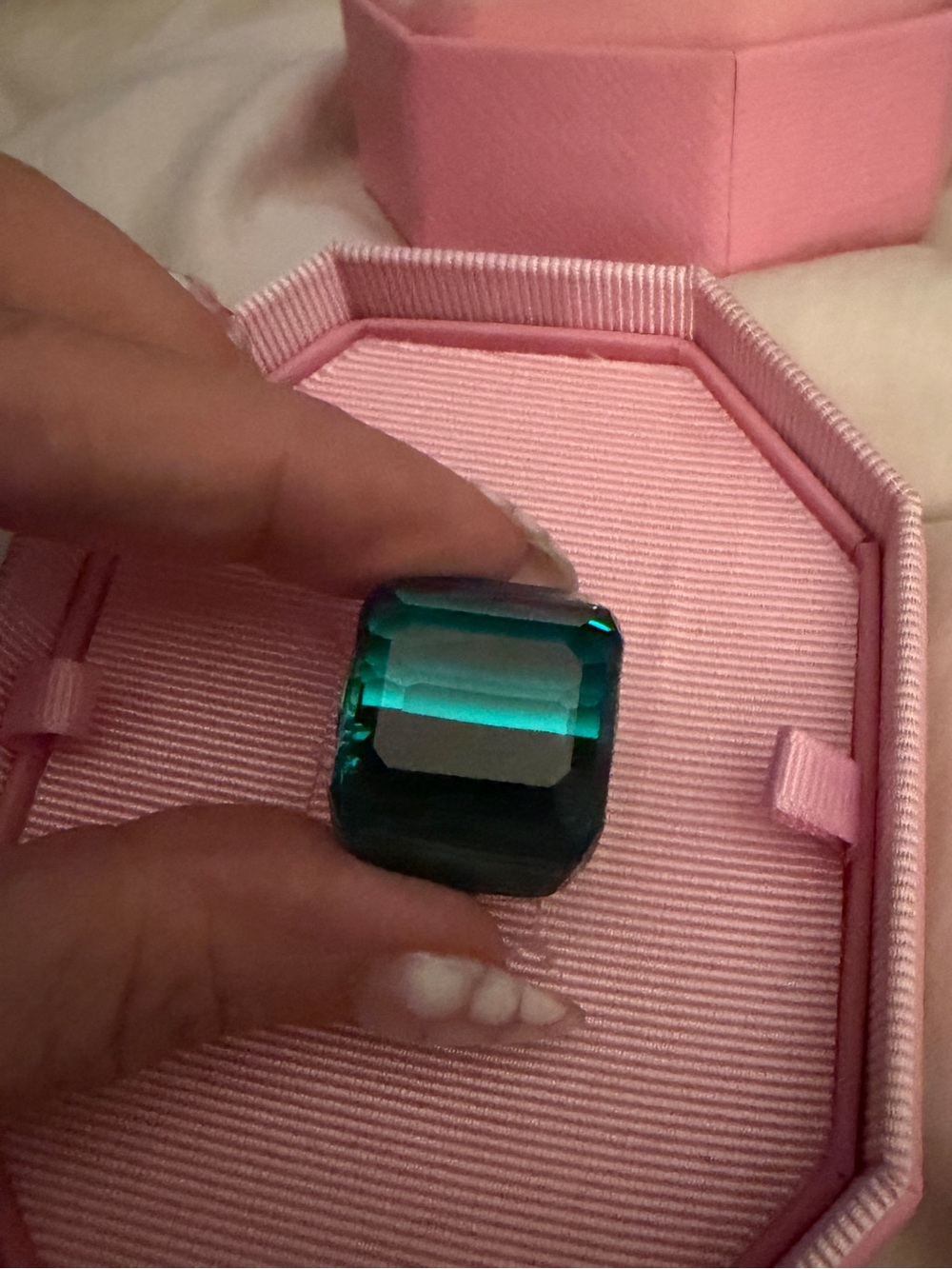 Swarovski lucent cocktail ring/ green - Picture 11 of 12